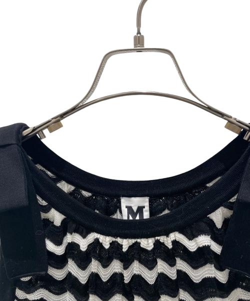 missoni（ミッソーニ）missoni (ミッソーニ) ノースリーブカットソー ホワイト×ブラック サイズ:44の古着・服飾アイテム