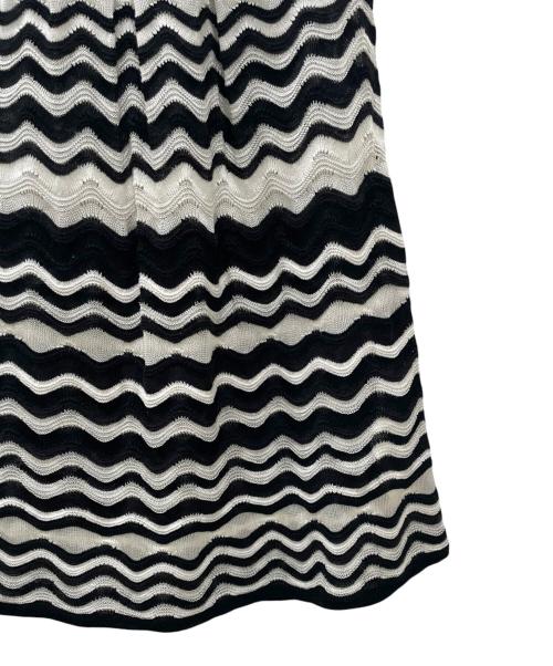 missoni（ミッソーニ）missoni (ミッソーニ) ノースリーブカットソー ホワイト×ブラック サイズ:44の古着・服飾アイテム