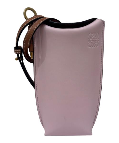 LOEWE（ロエベ）LOEWE (ロエベ) GATE POCKET ROSA SUA アナグラム ショルダーバッグ ピンク×オレンジの古着・服飾アイテム