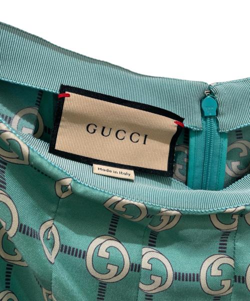 GUCCI（グッチ）GUCCI (グッチ) プリーツスカート スカイブルー サイズ:40の古着・服飾アイテム