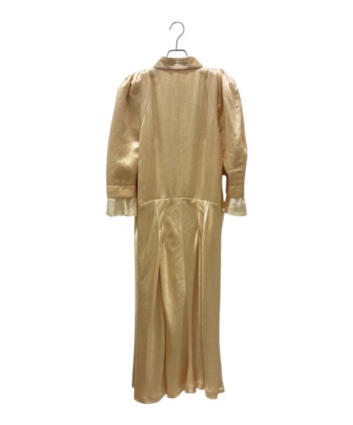 TOGA PULLA（トーガ プルラ）TOGA PULLA (トーガ プルラ) サテンギャザーシャツドレス イエロー サイズ:36の古着・服飾アイテム