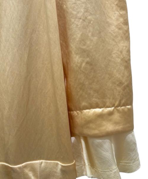 TOGA PULLA（トーガ プルラ）TOGA PULLA (トーガ プルラ) サテンギャザーシャツドレス イエロー サイズ:36の古着・服飾アイテム