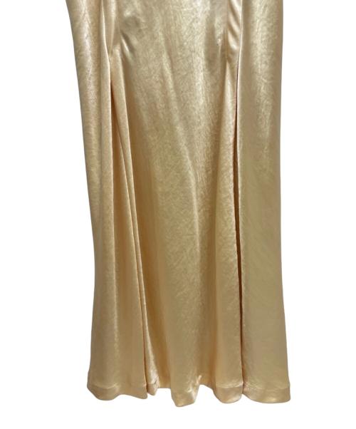 TOGA PULLA（トーガ プルラ）TOGA PULLA (トーガ プルラ) サテンギャザーシャツドレス イエロー サイズ:36の古着・服飾アイテム