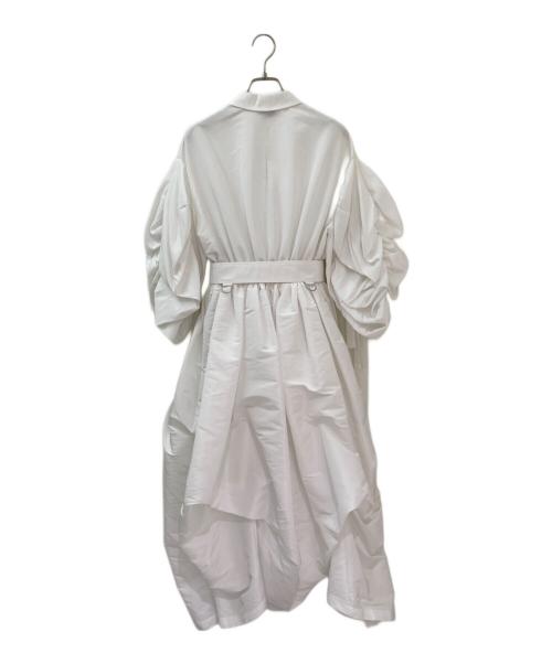 ALEXANDER McQUEEN（アレキサンダーマックイーン）ALEXANDER McQUEEN (アレキサンダーマックイーン) ジップアップワンピース ホワイト サイズ:36の古着・服飾アイテム