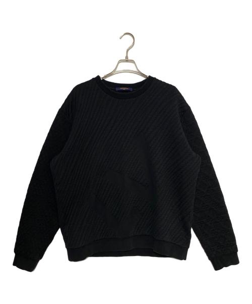 LOUIS VUITTON（ルイ ヴィトン）LOUIS VUITTON (ルイ ヴィトン) モノグラム ジャガード クルーネックスウェット ブラック サイズ:Lの古着・服飾アイテム