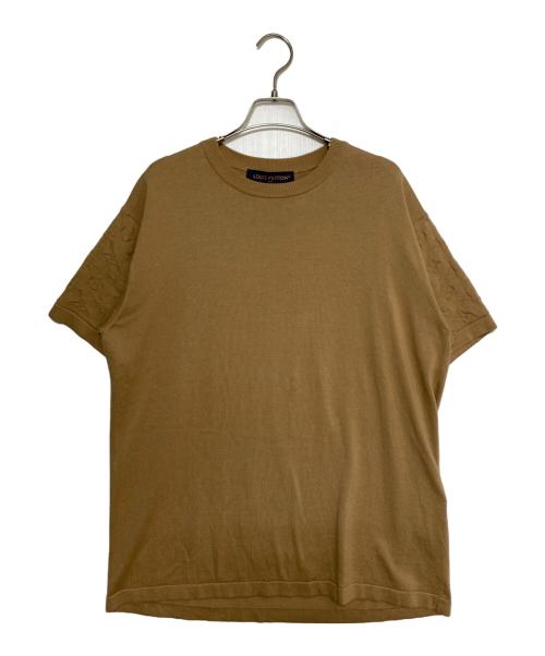 LOUIS VUITTON（ルイ ヴィトン）LOUIS VUITTON (ルイ ヴィトン) スリーブモノグラム コットンニットTシャツ ブラウン サイズ:Mの古着・服飾アイテム