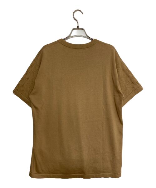 LOUIS VUITTON（ルイ ヴィトン）LOUIS VUITTON (ルイ ヴィトン) スリーブモノグラム コットンニットTシャツ ブラウン サイズ:Mの古着・服飾アイテム
