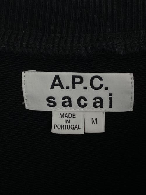 sacai（サカイ）sacai (サカイ) A.P.C. (アーペーセー) Tani Sweatshirt ブラック サイズ:Mの古着・服飾アイテム