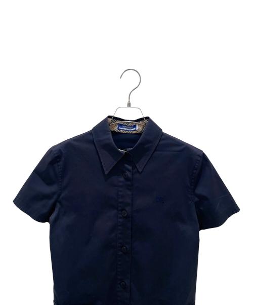 BURBERRY BLUE LABEL（バーバリー ブルー レーベル）BURBERRY BLUE LABEL (バーバリー ブルー レーベル) 半袖シャツワンピース ネイビー サイズ:38の古着・服飾アイテム