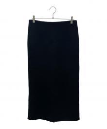'S Max Mara（エスマックスマーラ）の古着「ロングスリットスカート」｜ブラック