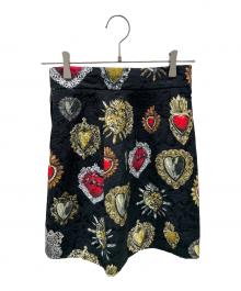 DOLCE & GABBANA（ドルチェ＆ガッバーナ）の古着「宝石柄スカート」｜ブラック