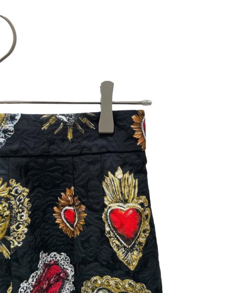 DOLCE & GABBANA（ドルチェ＆ガッバーナ）DOLCE & GABBANA (ドルチェ＆ガッバーナ) 宝石柄スカート ブラック サイズ:38の古着・服飾アイテム
