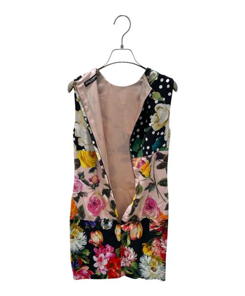 DOLCE & GABBANA（ドルチェ＆ガッバーナ）DOLCE & GABBANA (ドルチェ＆ガッバーナ) 花柄ノースリーブワンピース マルチカラー サイズ:40の古着・服飾アイテム