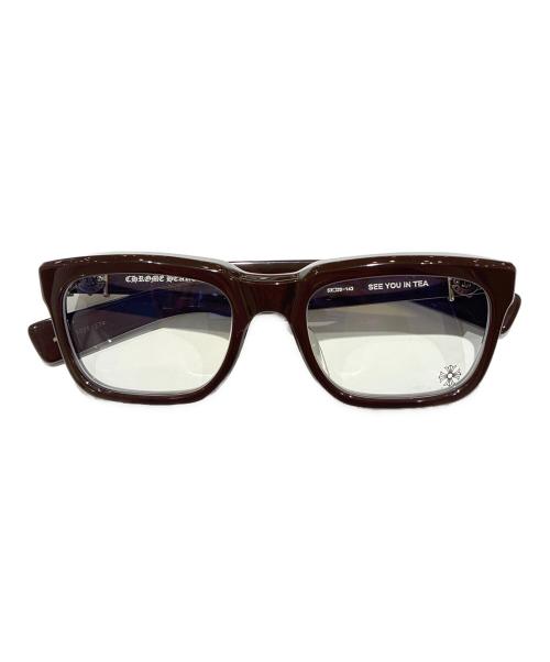 CHROME HEARTS（クロムハーツ）CHROME HEARTS (クロムハーツ) SEE YOU IN TEA BS Flare Sunglasses/SEE YOU IN TEA BSフレア 伊達眼鏡 ブラウン サイズ:53▢20-143の古着・服飾アイテム