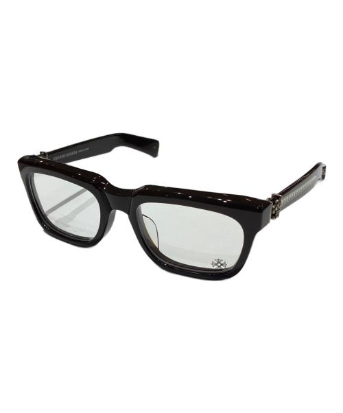 CHROME HEARTS（クロムハーツ）CHROME HEARTS (クロムハーツ) SEE YOU IN TEA BS Flare Sunglasses/SEE YOU IN TEA BSフレア 伊達眼鏡 ブラウン サイズ:53▢20-143の古着・服飾アイテム