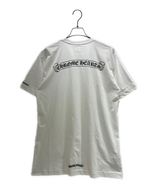 CHROME HEARTS（クロムハーツ）CHROME HEARTS (クロムハーツ) Scroll Logo Short Sleeve T-Shirt/スクロールロゴ半袖Tシャツ ホワイト サイズ:Lの古着・服飾アイテム
