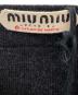 中古・古着 MIU MIU (ミュウミュウ) ストライプロゴ刺繍カシミア混タンクトップ ブラック サイズ:38 未使用品：100000円