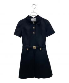 MIU MIU（ミュウミュウ）の古着「ロゴベルトドレス」｜ブラック