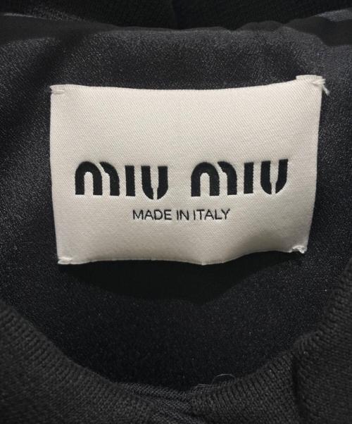 MIU MIU（ミュウミュウ）MIU MIU (ミュウミュウ) ロゴベルトドレス ブラック サイズ:36の古着・服飾アイテム