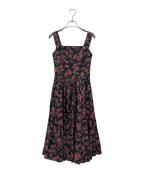 DOLCE & GABBANAドルチェ＆ガッバーナ）の古着「花柄ノースリーブワンピース」｜ブラック