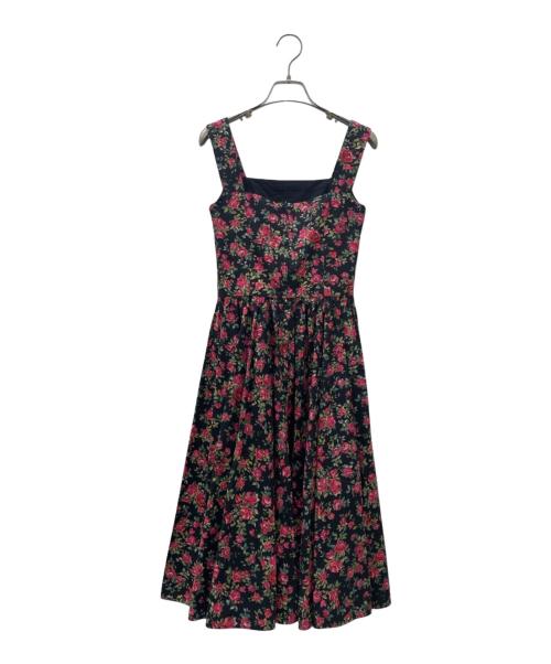 DOLCE & GABBANA（ドルチェ＆ガッバーナ）DOLCE & GABBANA (ドルチェ＆ガッバーナ) 花柄ノースリーブワンピース ブラック サイズ:36の古着・服飾アイテム