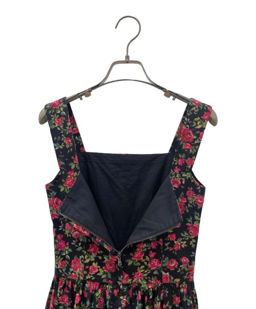 DOLCE & GABBANA（ドルチェ＆ガッバーナ）DOLCE & GABBANA (ドルチェ＆ガッバーナ) 花柄ノースリーブワンピース ブラック サイズ:36の古着・服飾アイテム