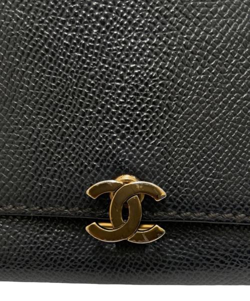 CHANEL（シャネル）CHANEL (シャネル) コンパクトウォレット ブラックの古着・服飾アイテム