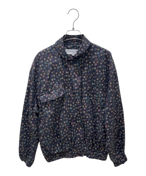Christian Dior Sports（クリスチャン ディオールスポーツ）Christian Dior Sports (クリスチャン ディオールスポーツ) 総柄ジップアップジャケット ネイビー サイズ:Mの古着・服飾アイテム