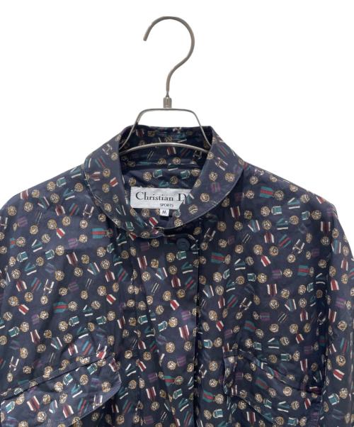 Christian Dior Sports（クリスチャン ディオールスポーツ）Christian Dior Sports (クリスチャン ディオールスポーツ) 総柄ジップアップジャケット ネイビー サイズ:Mの古着・服飾アイテム