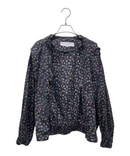 Christian Dior Sports（クリスチャン ディオールスポーツ）Christian Dior Sports (クリスチャン ディオールスポーツ) 総柄ジップアップジャケット ネイビー サイズ:Mの古着・服飾アイテム