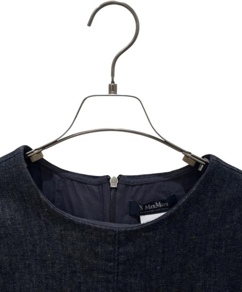 'S Max Mara（エスマックスマーラ）'S Max Mara (エスマックスマーラ) ノースリーブワンピース インディゴ サイズ:42の古着・服飾アイテム