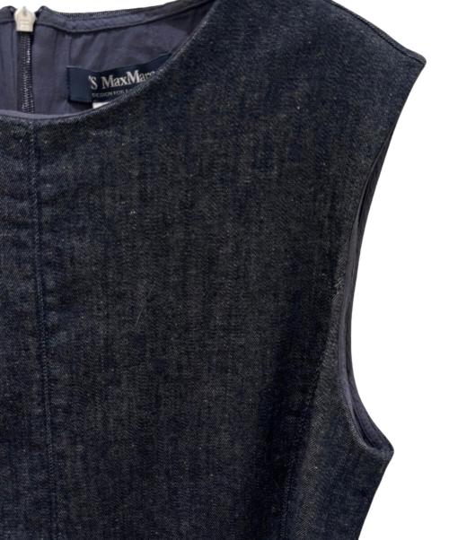 'S Max Mara（エスマックスマーラ）'S Max Mara (エスマックスマーラ) ノースリーブワンピース インディゴ サイズ:42の古着・服飾アイテム