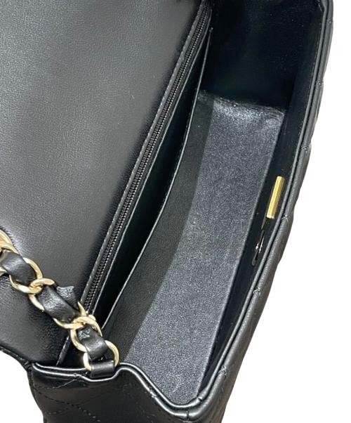 CHANEL（シャネル）CHANEL (シャネル) ミニマトラッセ20 シングルフラップチェーンショルダーバッグ ブラック サイズ:20の古着・服飾アイテム