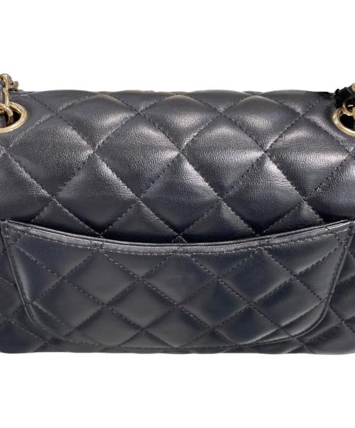 CHANEL（シャネル）CHANEL (シャネル) ミニマトラッセ20 シングルフラップチェーンショルダーバッグ ブラック サイズ:20の古着・服飾アイテム
