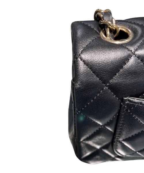 CHANEL（シャネル）CHANEL (シャネル) ミニマトラッセ20 シングルフラップチェーンショルダーバッグ ブラック サイズ:20の古着・服飾アイテム