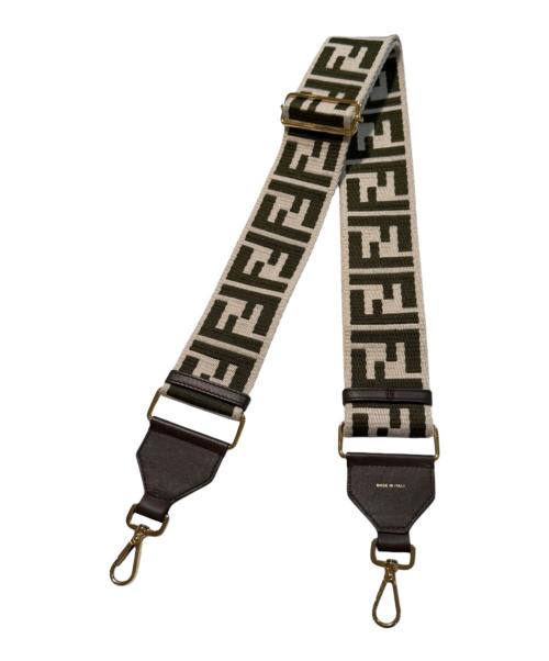 FENDI（フェンディ）FENDI (フェンディ) FFロゴ ショルダーストラップ オリーブの古着・服飾アイテム