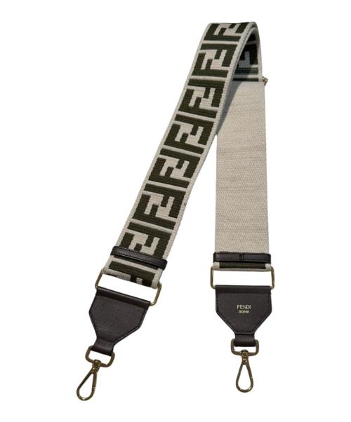 FENDI（フェンディ）FENDI (フェンディ) FFロゴ ショルダーストラップ オリーブの古着・服飾アイテム