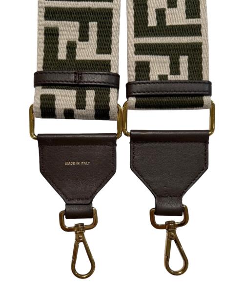 FENDI（フェンディ）FENDI (フェンディ) FFロゴ ショルダーストラップ オリーブの古着・服飾アイテム