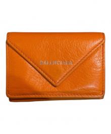 BALENCIAGA（バレンシアガ）の古着「ペーパー ミニウォレット（PAPIER MINI WALLET）」｜オレンジ