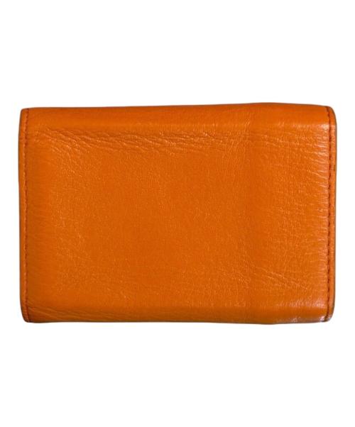 BALENCIAGA（バレンシアガ）BALENCIAGA (バレンシアガ) ペーパー ミニウォレット（PAPIER MINI WALLET） オレンジの古着・服飾アイテム