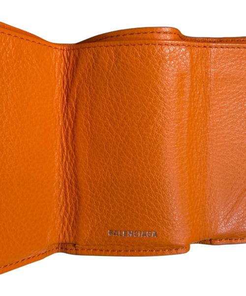 BALENCIAGA（バレンシアガ）BALENCIAGA (バレンシアガ) ペーパー ミニウォレット（PAPIER MINI WALLET） オレンジの古着・服飾アイテム