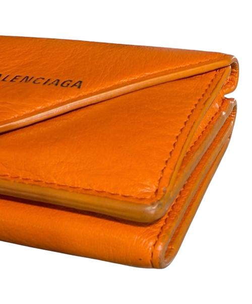 BALENCIAGA（バレンシアガ）BALENCIAGA (バレンシアガ) ペーパー ミニウォレット（PAPIER MINI WALLET） オレンジの古着・服飾アイテム