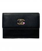 CHANELシャネル）の古着「ココマーク スモール ウォレット」｜ブラック