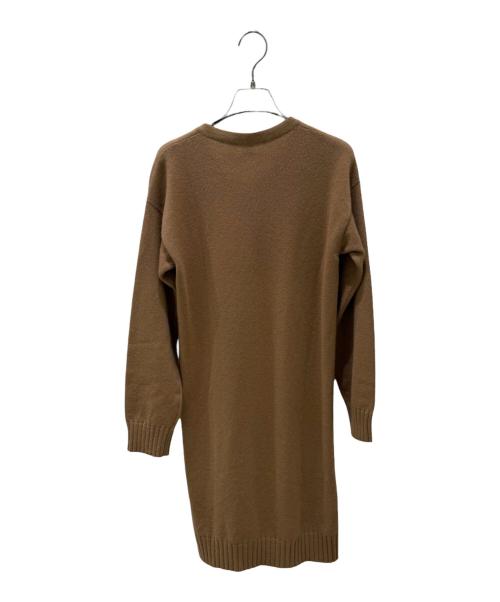 HERMES（エルメス）HERMES (エルメス) Hロゴ金具カシミヤニットワンピース キャメル サイズ:34の古着・服飾アイテム