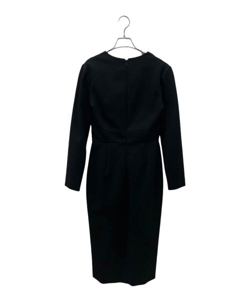 GUCCI（グッチ）GUCCI (グッチ) Vネック長袖ワンピース ブラック サイズ:Mの古着・服飾アイテム