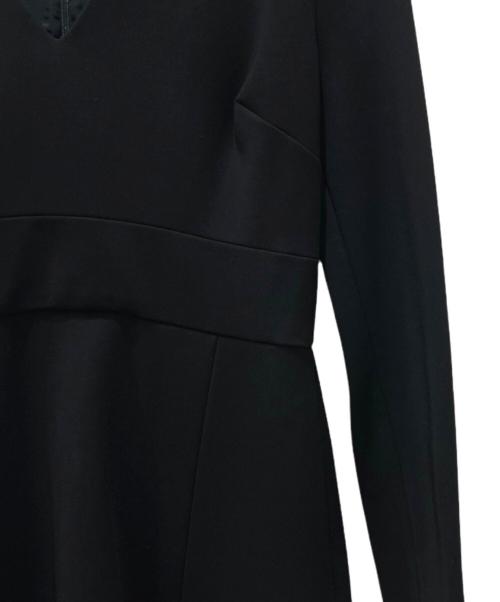 GUCCI（グッチ）GUCCI (グッチ) Vネック長袖ワンピース ブラック サイズ:Mの古着・服飾アイテム