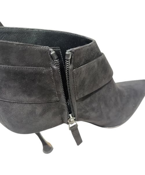 Manolo Blahnik（マノロ ブラニク）Manolo Blahnik (マノロ ブラニク) DANKA ビジュー付きヒールブーツ ブラック サイズ:37の古着・服飾アイテム