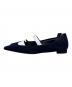 Manolo Blahnik (マノロ ブラニク) フラットパンプス ネイビー サイズ:37.5：35000円