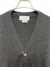 中古・古着 Thom Browne (トムブラウン) クラシック カシミヤ 4-BAR Vネック カーディガン ダークグレー サイズ:4 未使用品：100000円