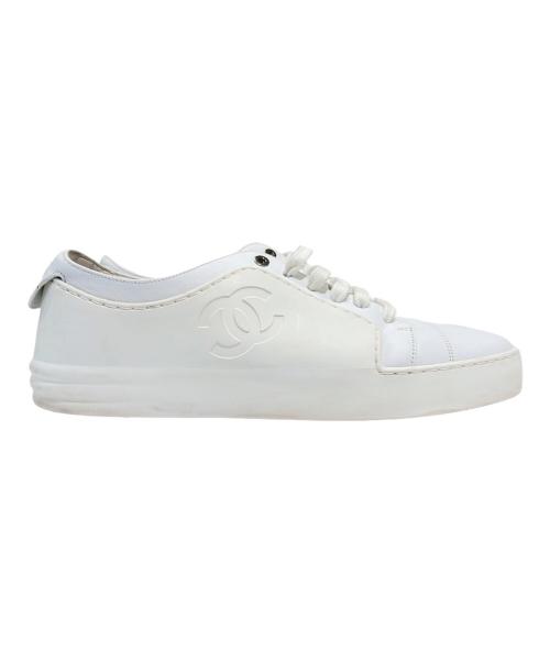 CHANEL（シャネル）CHANEL (シャネル) ココマークスニーカー ホワイト サイズ:37の古着・服飾アイテム